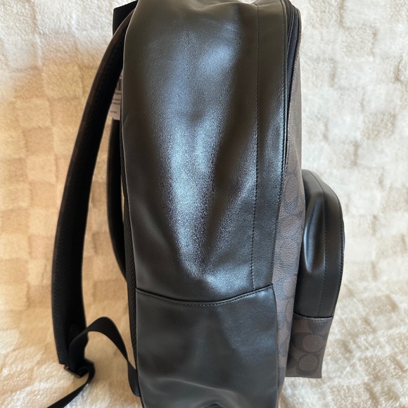 NWT!Rare! Coach F72483 Men's Houston Backpack In Signature Canvas Mahogany Black - Picture 3 of 12